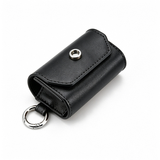 Pearl Blossom Bow Poop Bag Holder Gift Box Set in Vegan Leather - Black
