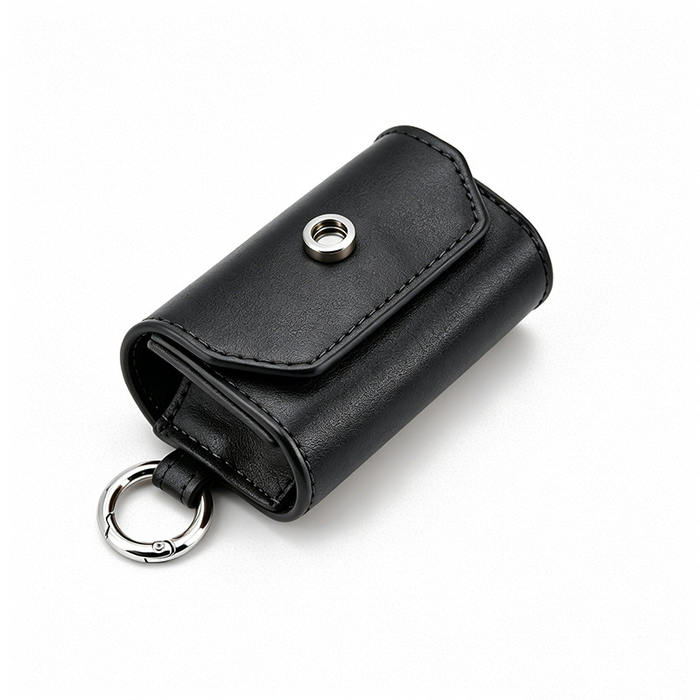 Pearl Blossom Bow Poop Bag Holder in Vegan Leather