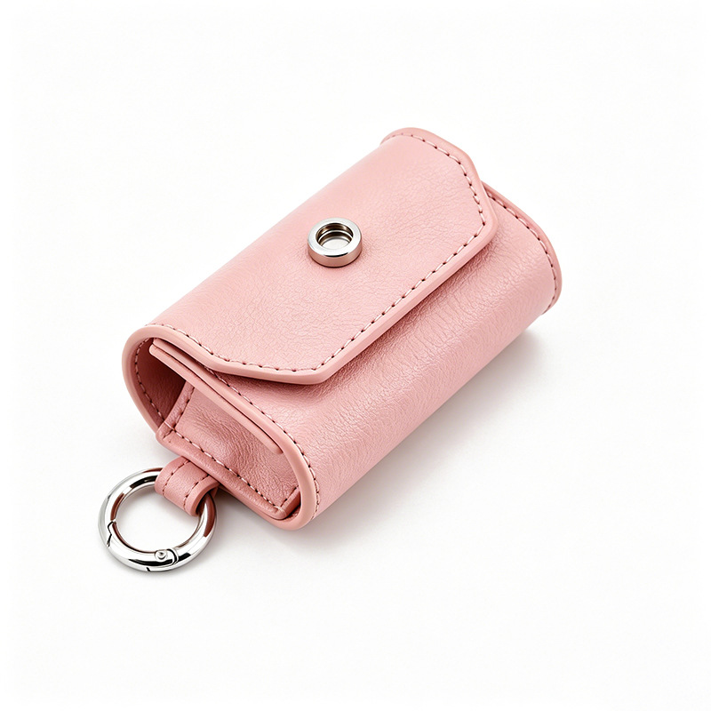 Pearl Blossom Bow Poop Bag Holder Gift Box Set in Vegan Leather - Blush