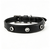 Pearl & Rhinestone Studded Collar Set with Bag Holder - Black
