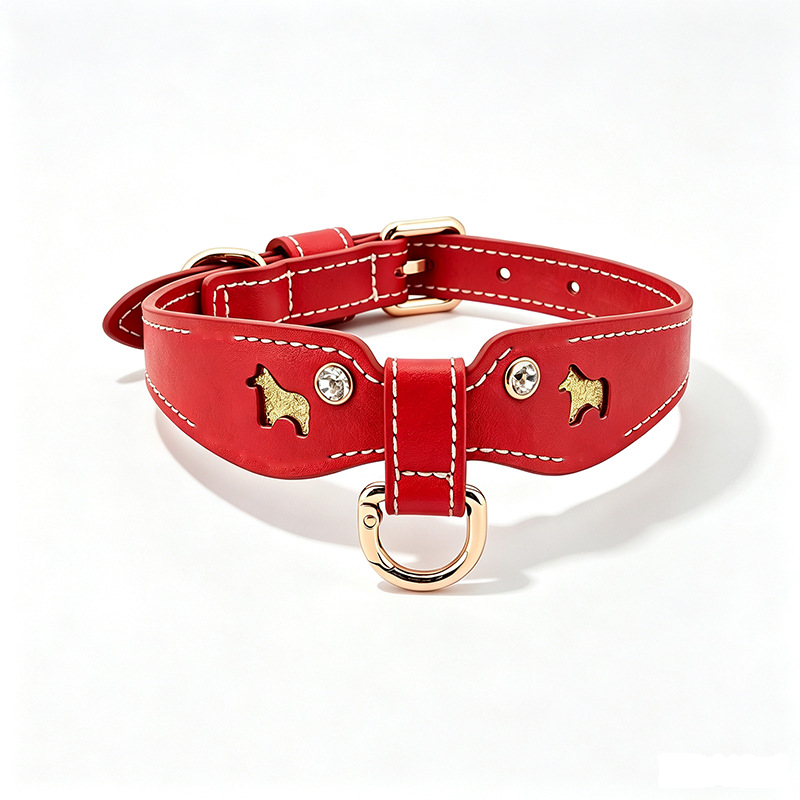 Earth Tones Collar for Small Dogs - Red