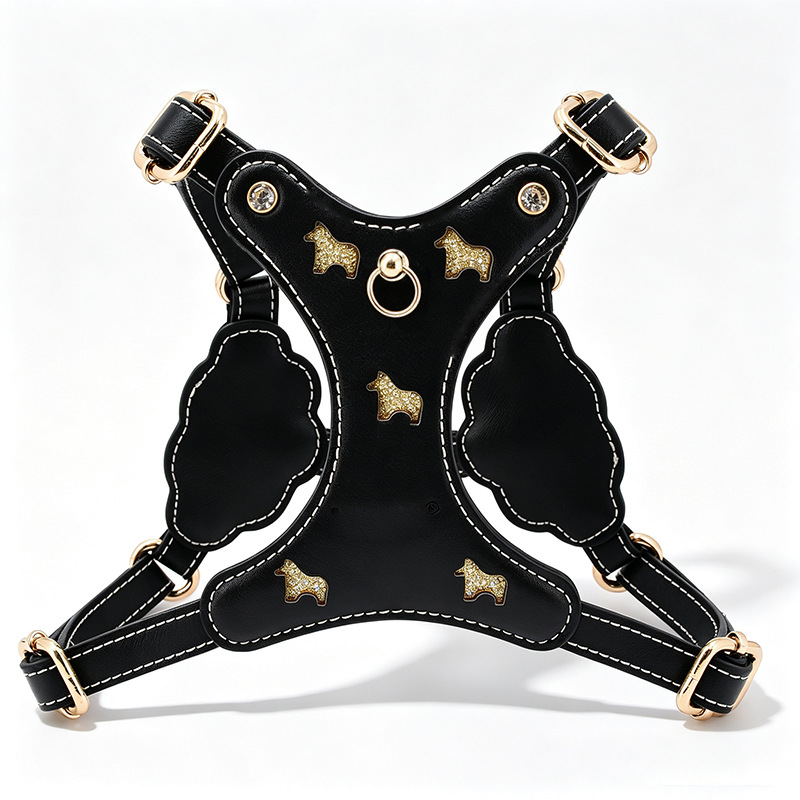 Earth Tones Harness for Small Dogs - Black