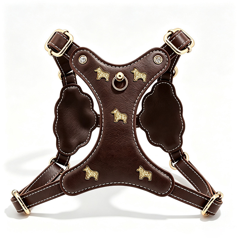 Earth Tones Harness for Small Dogs - Dark Brown