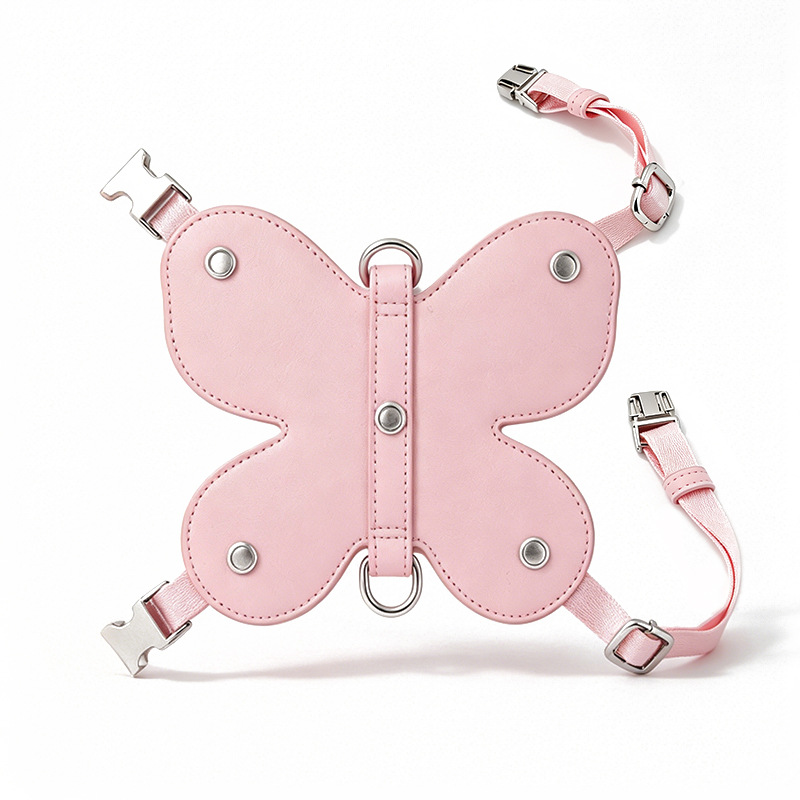 Butterfly Pearl Harness Gift Box Set in Vegan Leather - Blush