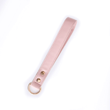 Contrast-Stitch Square Buckle Collar, Vegan Leather - Blush Leather Hand loop 2.5 cm