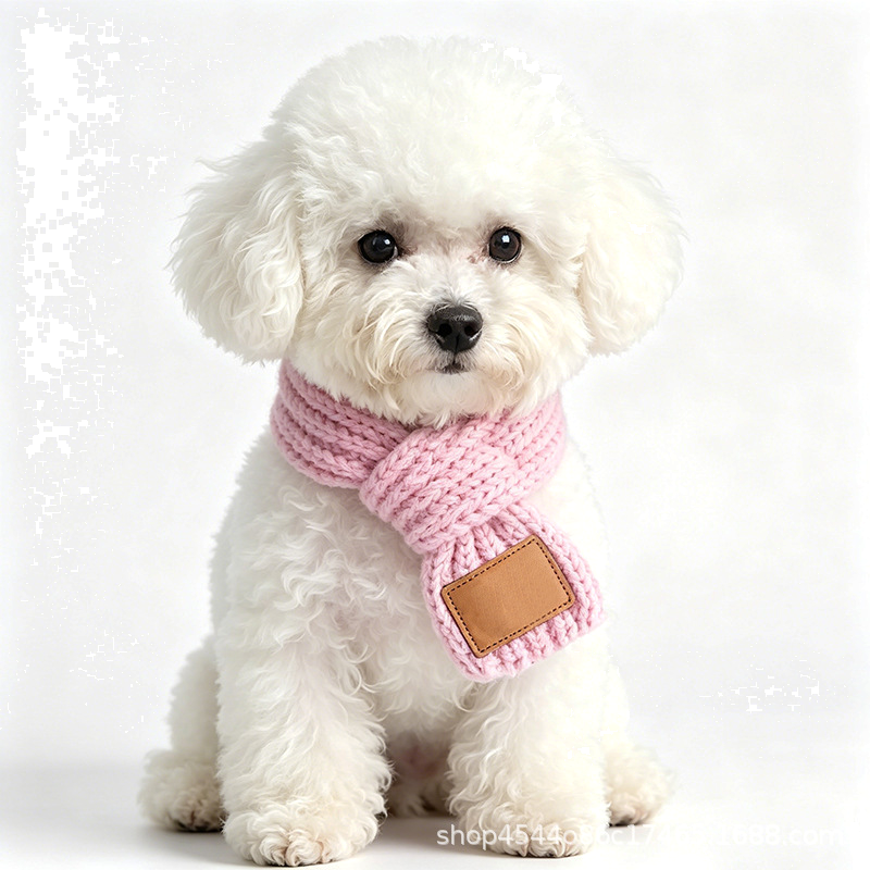 Cable Knit Winter Scarf in Red - Blush