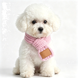 Cable Knit Winter Scarf in Red - Blush