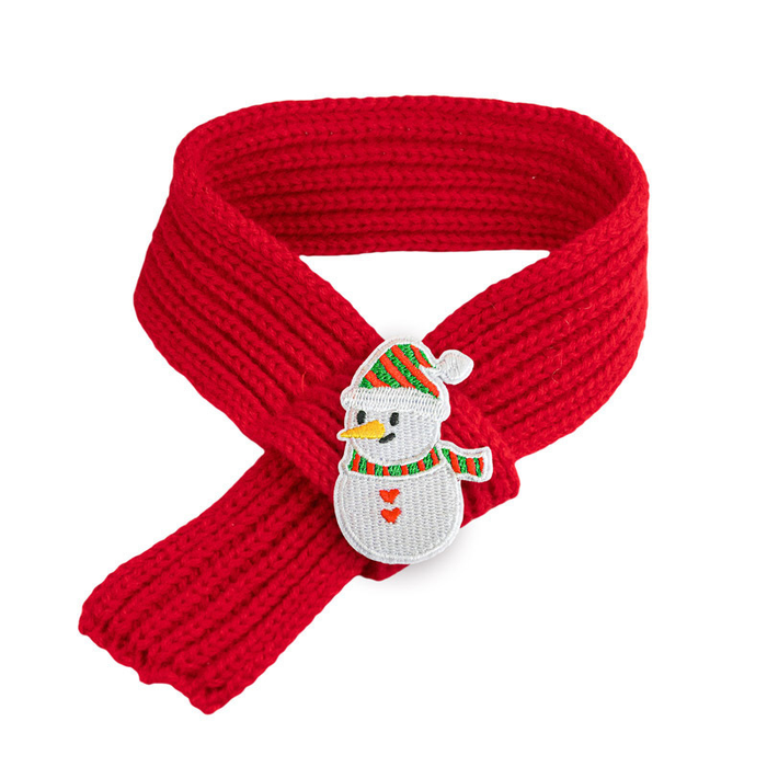 Fireside Knit Christmas Scarf for Cats and Puppies