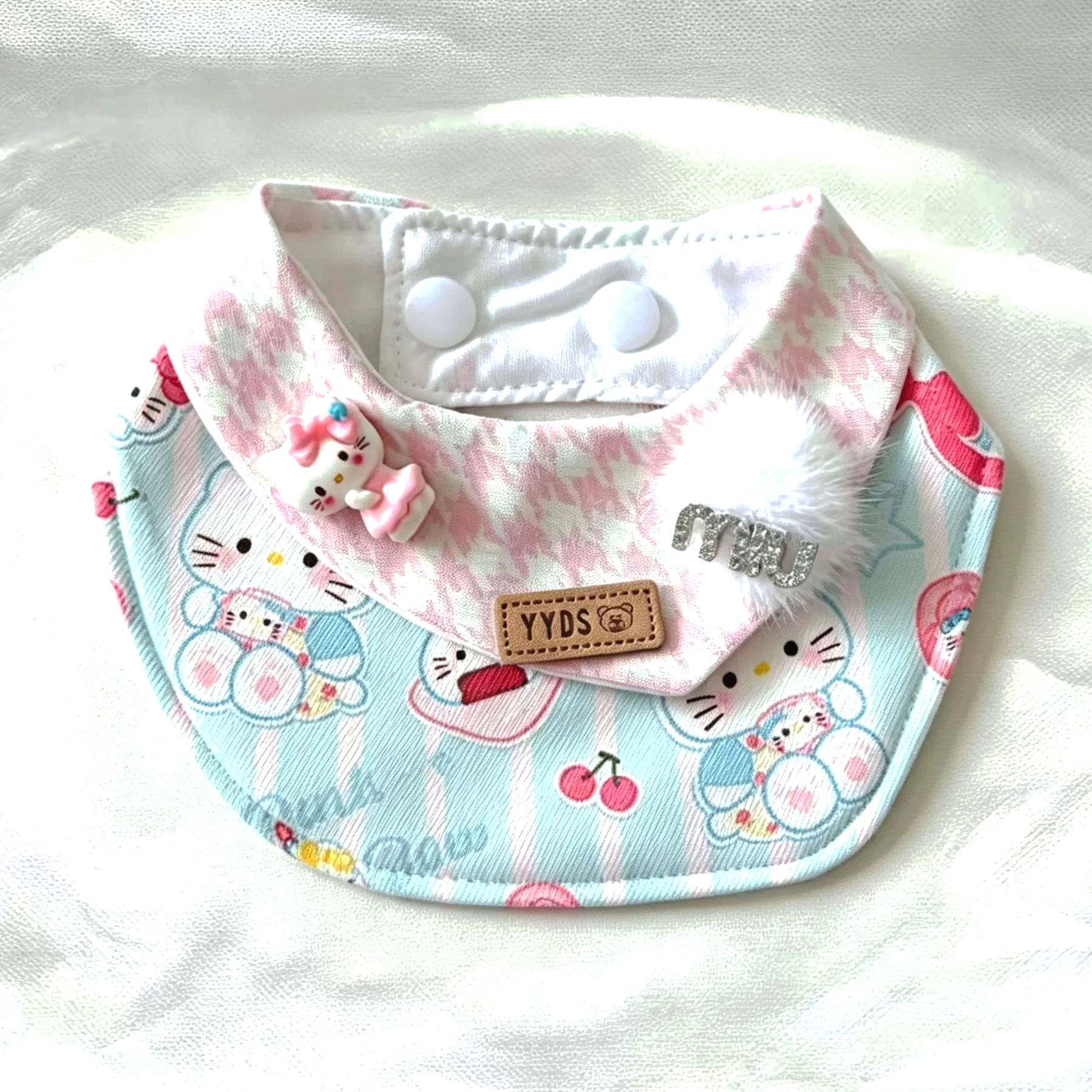 Playtime Bib Bandana Collar for Cats and Small Dogs - Blush Collar band