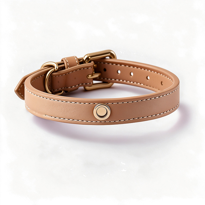 Leopard Plush Winter Collar with Detachable Wrap, Vegan Leather