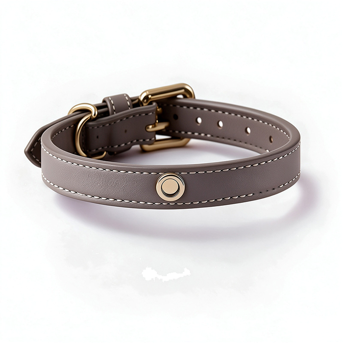Leopard Plush Winter Collar with Detachable Wrap, Vegan Leather