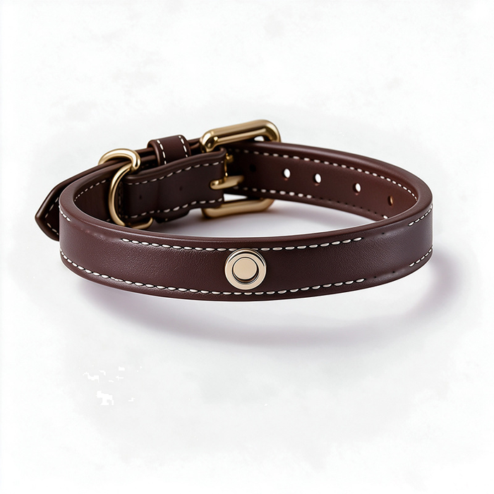 Leopard Plush Winter Collar with Detachable Wrap, Vegan Leather
