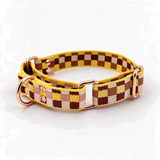 Checkerboard Webbing Lead, Rose-Tone Hardware - view 6