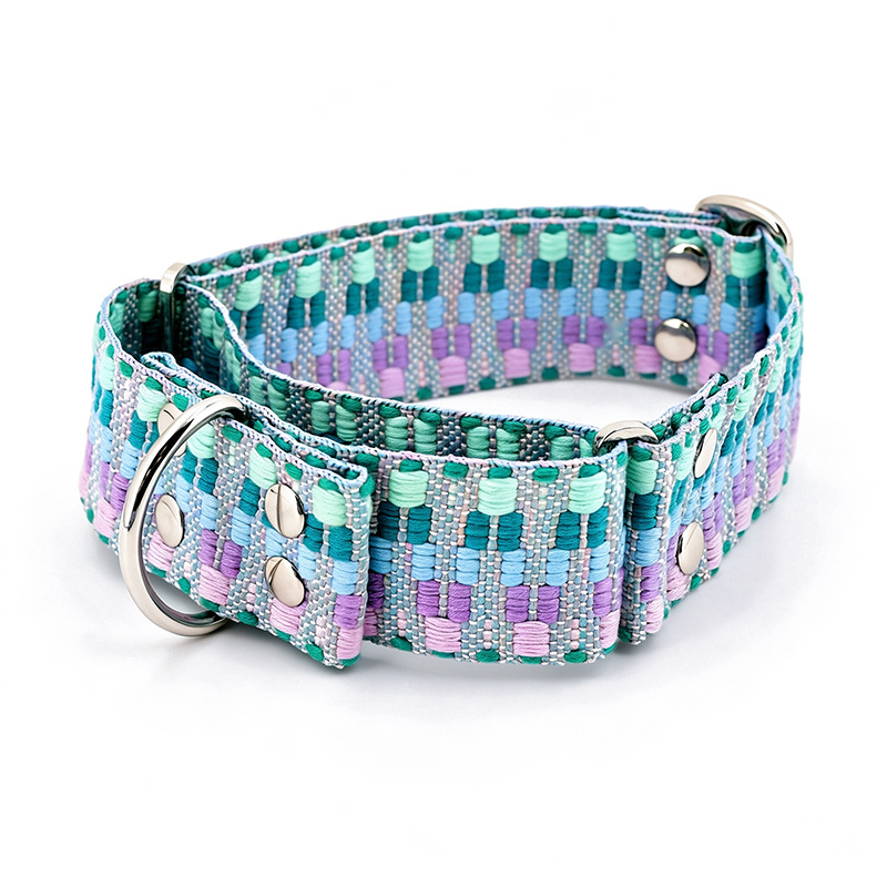 Pastel Geometric Collar, Woven Webbing - view 6