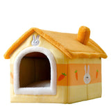 Luxurious Arctic Velvet Warm Enclosed Pet House - Luxury Pet Accessories | Pawd