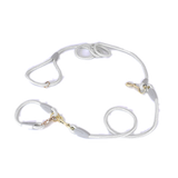 Lavender Round Rope Hands-Free Collar - Diamond Silver Lead