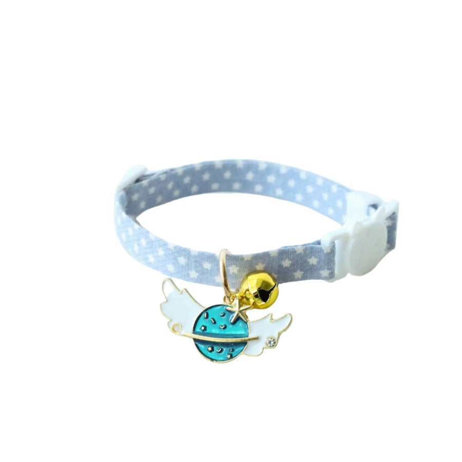 Deluxe Cloud Pastel Star Pattern Pendant Collar with Bell