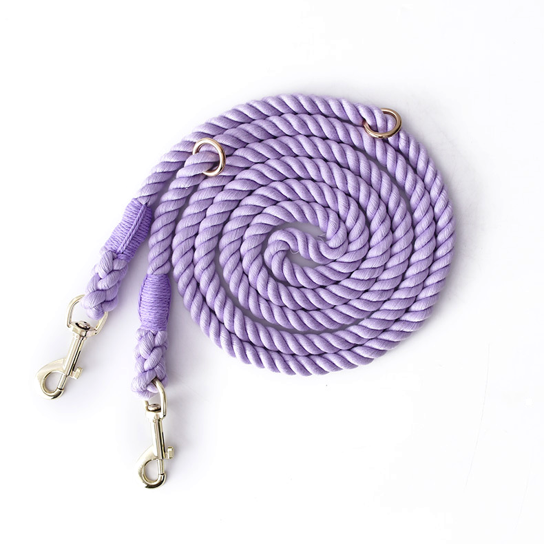 Sunset Ombre Cotton Rope Hands-Free Multi-Way Lead - Blue Violet