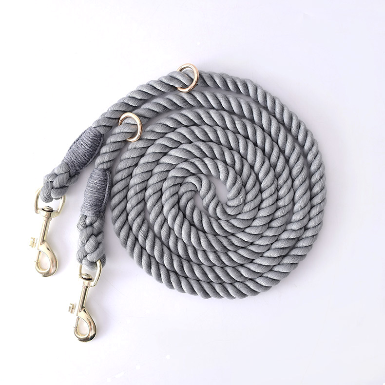 Sunset Ombre Cotton Rope Hands-Free Multi-Way Lead - Charcoal