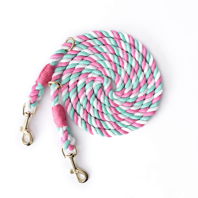 Sunset Ombre Cotton Rope Hands-Free Multi-Way Lead - Cherry Blossom