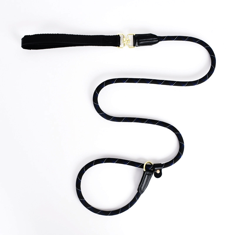 Granite Marled Rope Slip Lead - Black