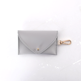 Cat Ear Poop Bag Holder in Vegan Leather - Quartz Grey