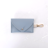 Cat Ear Poop Bag Holder in Vegan Leather - Slate Blue