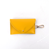 Cat Ear Poop Bag Holder in Vegan Leather - Yellow