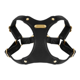 Cognac Padded Harness in Vegan Leather - Black