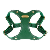 Cognac Padded Harness in Vegan Leather - Green