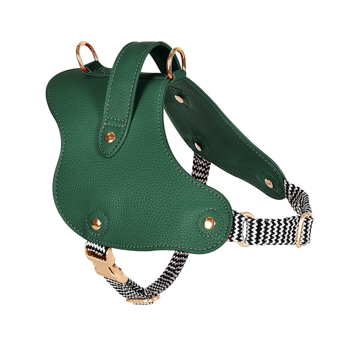 Woven Stripe & Tan Panel Harness