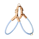 Twisted Rope Harness with Tan Trim - Blush Blue