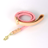 Twisted Rope Lead with Tan Trim - Blush