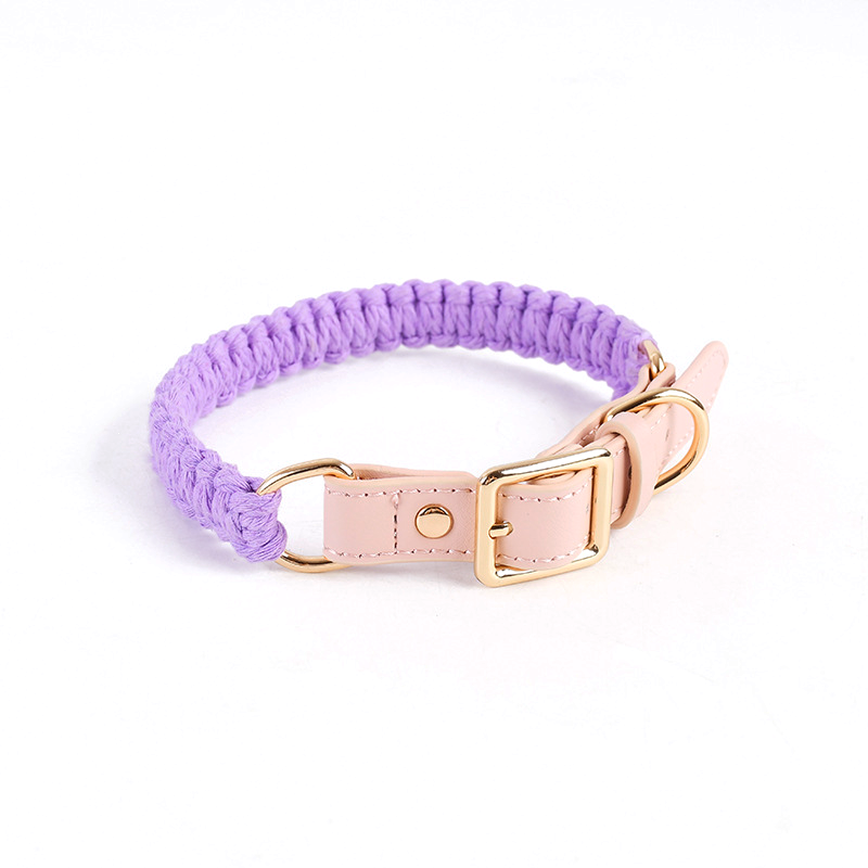 Pastel Knot Collar, Braided Cotton Rope