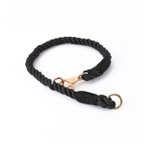 Sunset Gradient Rope Slip Collar with Snap Hook - Black