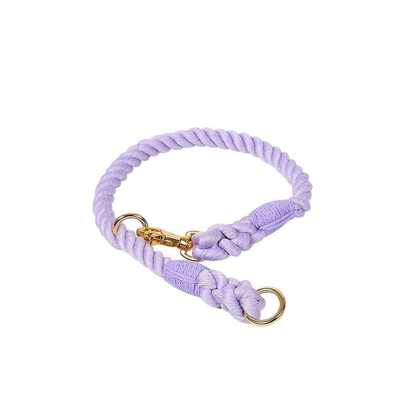 Sunset Gradient Rope Slip Collar with Snap Hook - Blue Violet