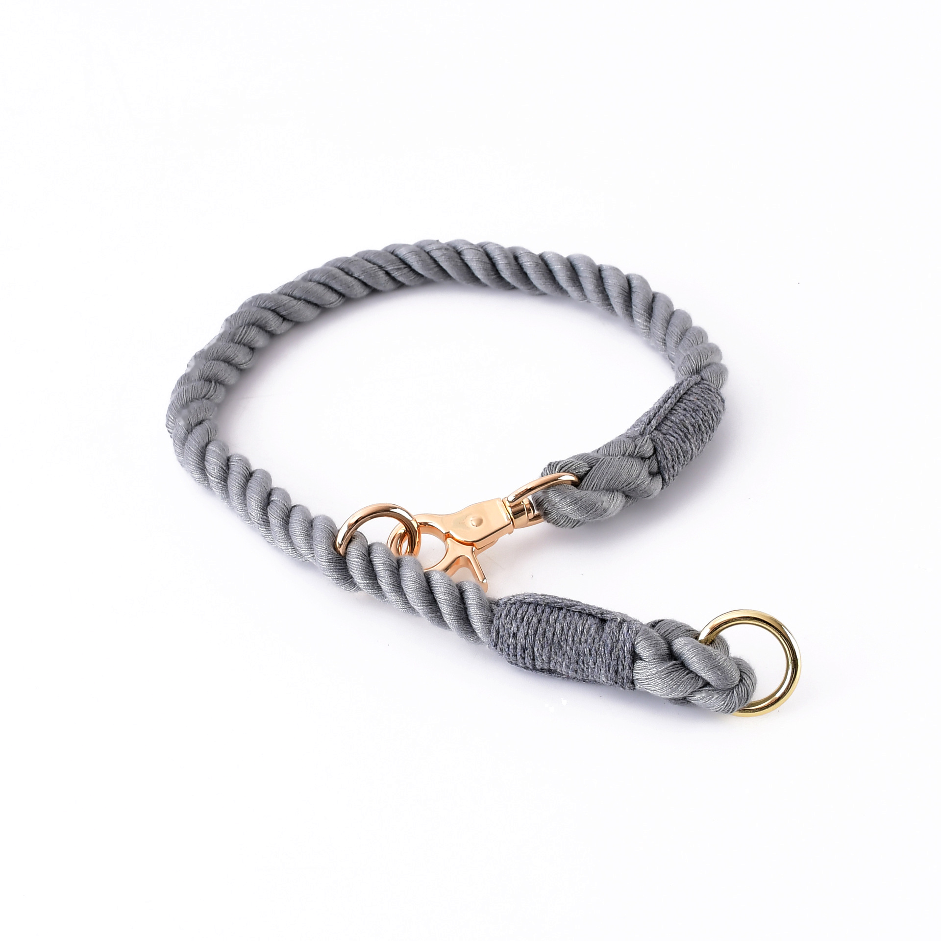 Sunset Gradient Rope Slip Collar with Snap Hook - Charcoal