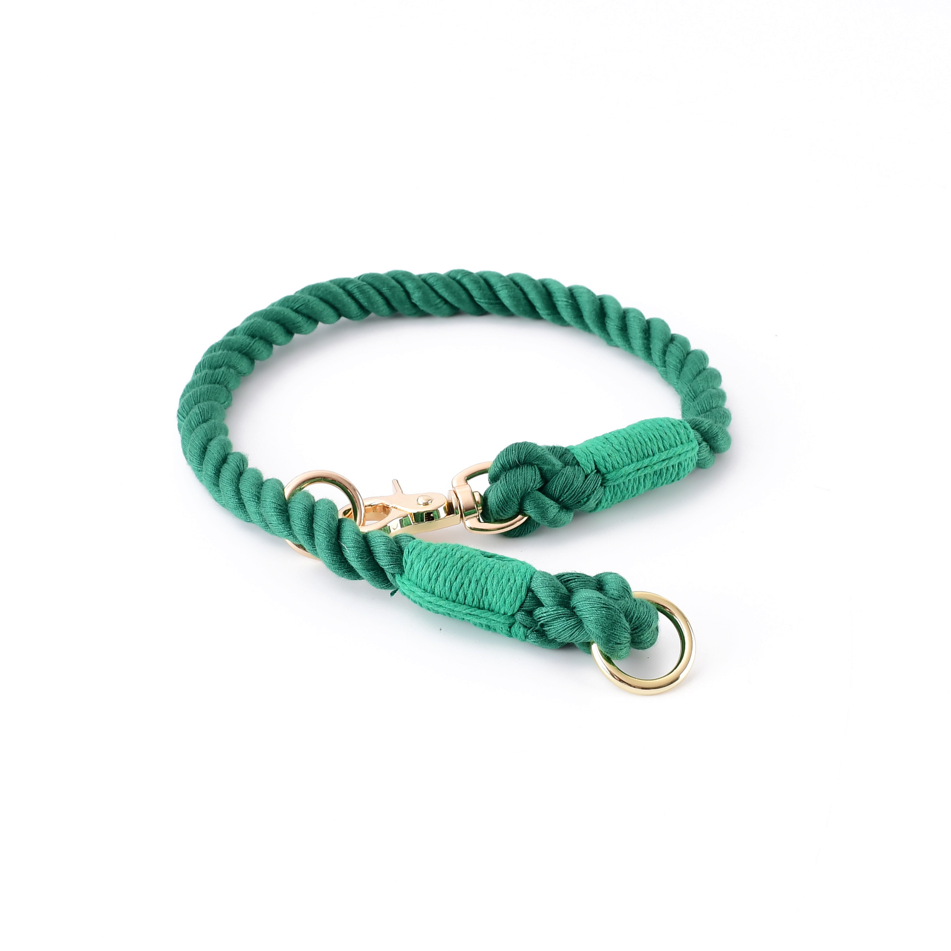 Sunset Gradient Rope Slip Collar with Snap Hook - Forest