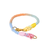 Sunset Gradient Rope Slip Collar with Snap Hook - Macaron