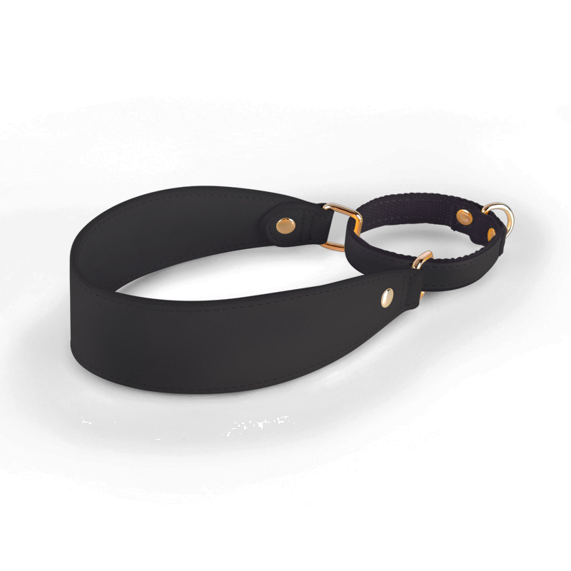 Butter & Blush Half-Check Martingale Collar for Dogs - Black
