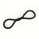 Figure-Eight Cotton Rope Tug Toy in Ombre Colours - Black