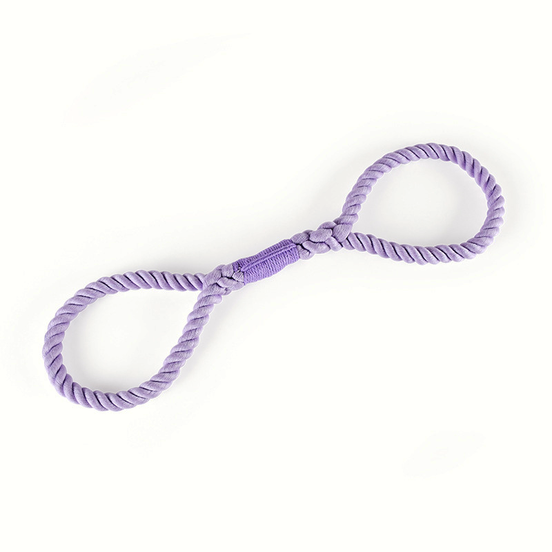 Figure-Eight Cotton Rope Tug Toy in Ombre Colours - Blue Violet