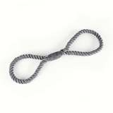 Figure-Eight Cotton Rope Tug Toy in Ombre Colours - Charcoal