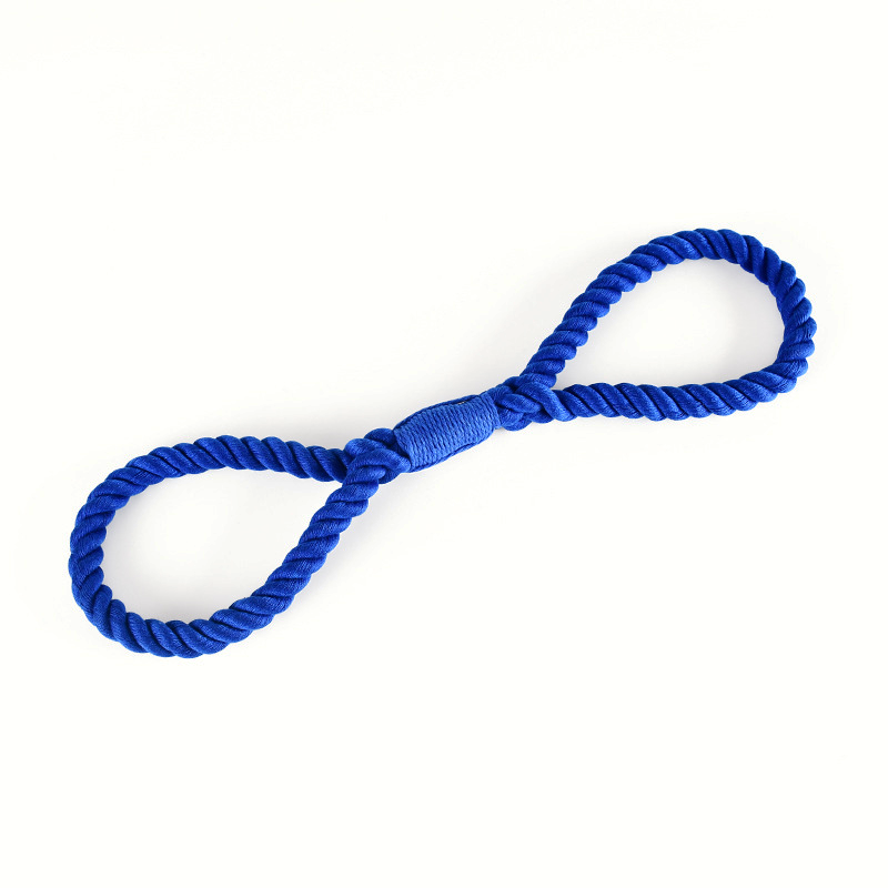 Figure-Eight Cotton Rope Tug Toy in Ombre Colours - Navy