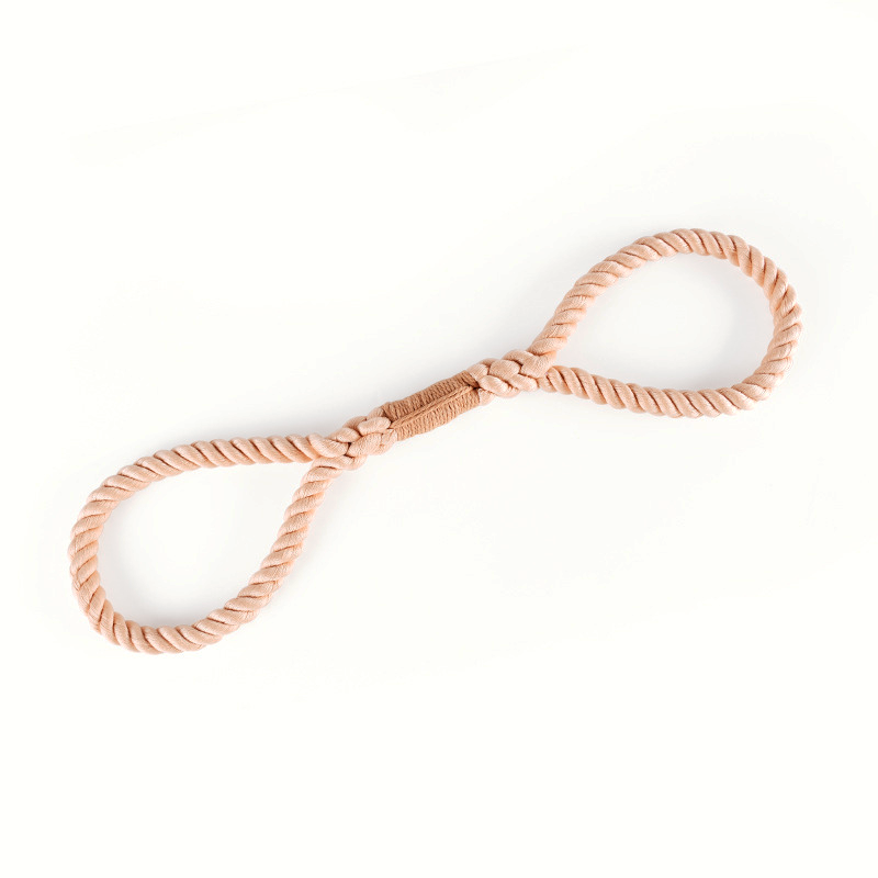 Figure-Eight Cotton Rope Tug Toy in Ombre Colours - Powder Pink