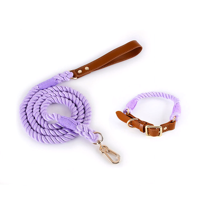 Citrus Ombre Cotton Rope Set, Brown Trim