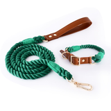 Citrus Ombre Cotton Rope Set, Brown Trim - Forest