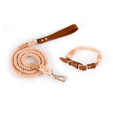 Citrus Ombre Cotton Rope Set, Brown Trim - Powder Pink
