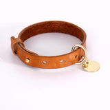 Keepsake Engravable Leather Collar for Cats & Small Dogs - Tan