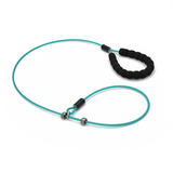 Teal Rope Slip Lead with Padded Handle - Blue